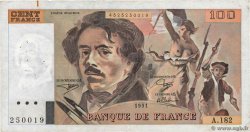 100 Francs DELACROIX imprimé en continu FRANCE  1991 F.69bis.03b2 pr.TTB