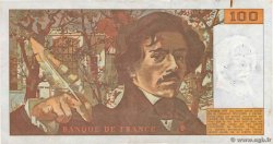 100 Francs DELACROIX imprimé en continu FRANCE  1991 F.69bis.03b2 VF-