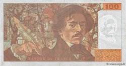 100 Francs DELACROIX imprimé en continu FRANCE  1991 F.69bis.04a TTB+