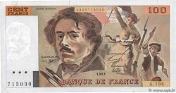 100 Francs DELACROIX imprimé en continu FRANCE  1991 F.69bis.04a TB+