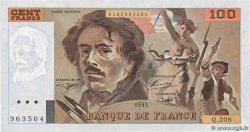 100 Francs DELACROIX  UNIFACE FRANCE  1993 F.69bisU.05 NEUF
