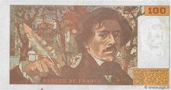 100 Francs DELACROIX imprimé en continu Fauté FRANCE  1993 F.69bis.05 TTB+