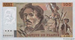 100 Francs DELACROIX imprimé en continu Petit numéro FRANCE  1993 F.69bis.08 pr.NEUF