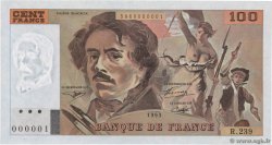 100 Francs DELACROIX imprimé en continu Numéro spécial FRANCE  1993 F.69bis.08 pr.NEUF