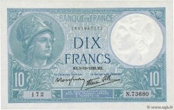 10 Francs MINERVE modifié FRANCE  1939 F.07.10