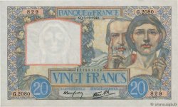 20 Francs TRAVAIL ET SCIENCE FRANCE  1940 F.12.10