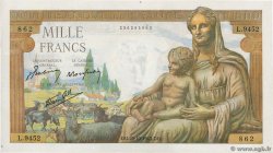 1000 Francs DÉESSE DÉMÉTER FRANCE  1943 F.40.38 XF+