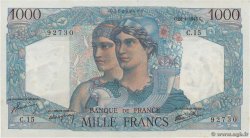 1000 Francs MINERVE ET HERCULE FRANCE  1945 F.41.02 UNC-