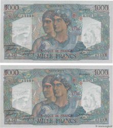 1000 Francs MINERVE ET HERCULE Consécutifs FRANCIA  1949 F.41.26 SC+