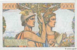5000 Francs TERRE ET MER FRANCIA  1957 F.48.17 q.FDC