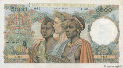 5000 Francs FRENCH WEST AFRICA  1950 P.43 q.FDC