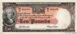 10 Pounds AUSTRALIA  1954 P.36a q.SPL
