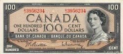 100 Dollars KANADA  1954 P.082b VZ