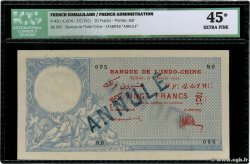 20 Francs Annulé DSCHIBUTI   1921 P.04Bs VZ+