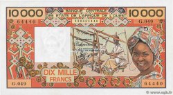10000 Francs WEST AFRICAN STATES  1991 P.408Dg UNC-