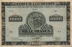 1000 Francs Karukera GUADELOUPE  1943 P.26a fS