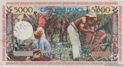 5000 Francs Antillaise Spécimen FRENCH GUIANA  1960 P.28s AU