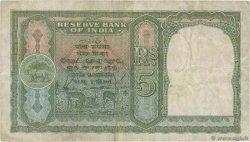 5 Rupees INDIA  1943 P.023b VF