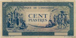 100 Piastres Essai INDOCINA FRANCESE Hanoi 1942 P.066e BB