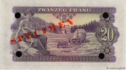 20 Francs Spécimen LUSSEMBURGO  1943 P.42s q.FDC