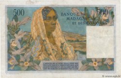 500 Francs MADAGASCAR  1955 P.047b BB