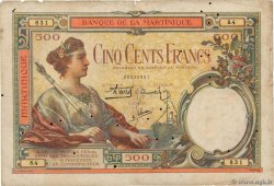 500 Francs MARTINIQUE  1934 P.14 q.MB