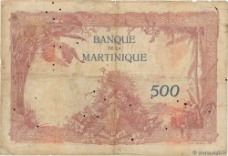 500 Francs MARTINIQUE  1934 P.14 B+
