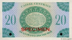 20 Francs Spécimen MARTINIQUE  1943 P.24s fST