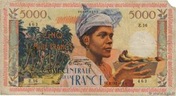5000 Francs Antillaise MARTINIQUE  1956 P.36a q.MB