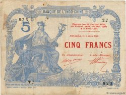 5 Francs NOUVELLE CALÉDONIE  1916 P.15a BC