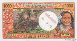 1000 Francs Spécimen POLYNESIA, FRENCH OVERSEAS TERRITORIES  1995 P.02as UNC