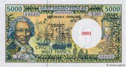 5000 Francs Spécimen FRENCH PACIFIC TERRITORIES  1997 P.03es FDC