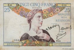 25 Francs REUNION ISLAND  1944 P.23 VF