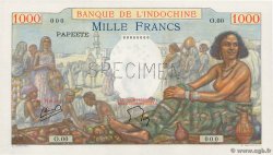 1000 Francs Spécimen TAHITI  1957 P.15bs ST