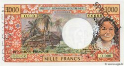 1000 Francs Spécimen TAHITI Papeete 1985 P.27ds FDC