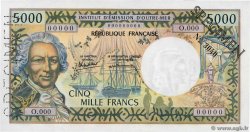 5000 Francs Spécimen TAHITI Papeete 1985 P.28ds FDC