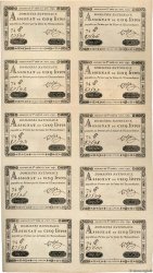 5 Livres Planche FRANCE  1791 Ass.20a-p