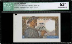 10 Francs MINEUR Épreuve FRANCE  1941 F.08.00Ed UNC-