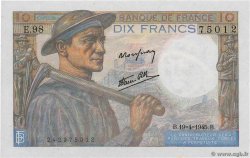 10 Francs MINEUR  FRANCE  1945 F.08.13