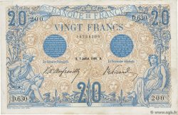 20 Francs BLEU  FRANCE  1906 F.10.01
