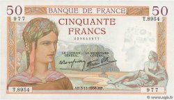 50 Francs CÉRÈS modifié  FRANCE  1938 F.18.18