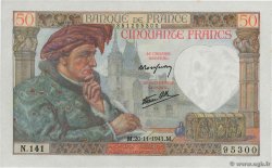 50 Francs JACQUES CŒUR  FRANCE  1941 F.19.16