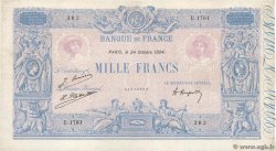 1000 Francs BLEU ET ROSE FRANCIA  1924 F.36.40 BB