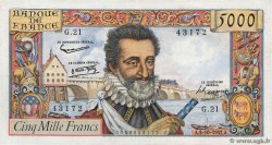 5000 Francs HENRI IV FRANCIA  1957 F.49.03 BB