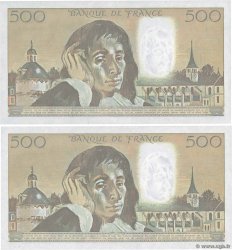 500 Francs PASCAL Consécutifs FRANCE  1989 F.71.40 UNC-