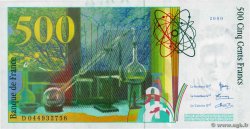 500 Francs PIERRE ET MARIE CURIE Grand numéro FRANCE  2000 F.76.05 pr.NEUF