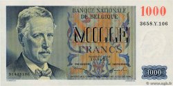 1000 Francs BELGIUM  1951 P.131a AU-