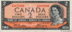 2 Dollars CANADA  1954 P.067b q.FDC