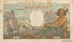 1000 Francs DJIBOUTI  1938 P.10 TB