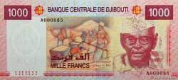 1000 Francs Petit numéro YIBUTI  2005 P.42a FDC